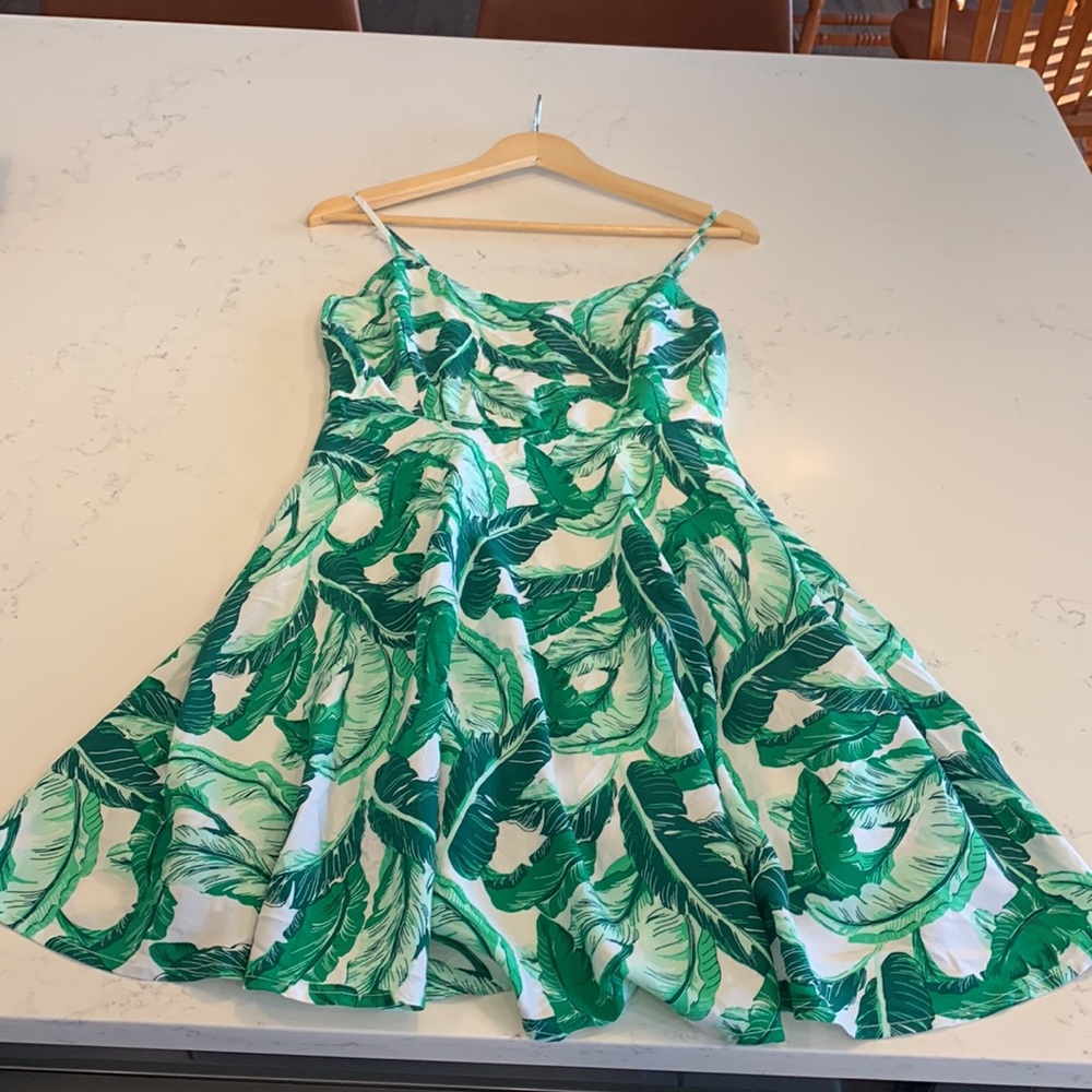 Tropical banana leaf dress